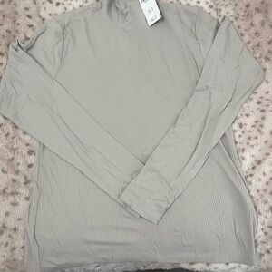 Abercrombie & Fitch Gray Fitted Long Sleeve Sweatshirt